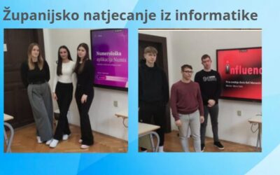 Izvrsni rezultati na županijskom natjecanju iz informatike