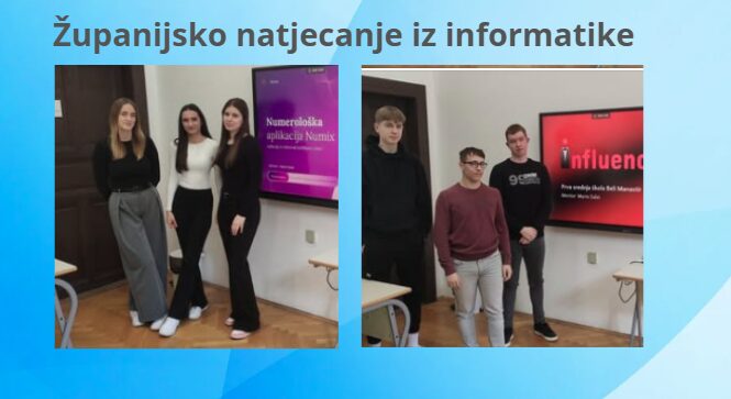 Izvrsni rezultati na županijskom natjecanju iz informatike
