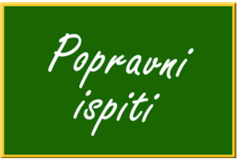 Obavijest o terminima održavanja popravnih ispita